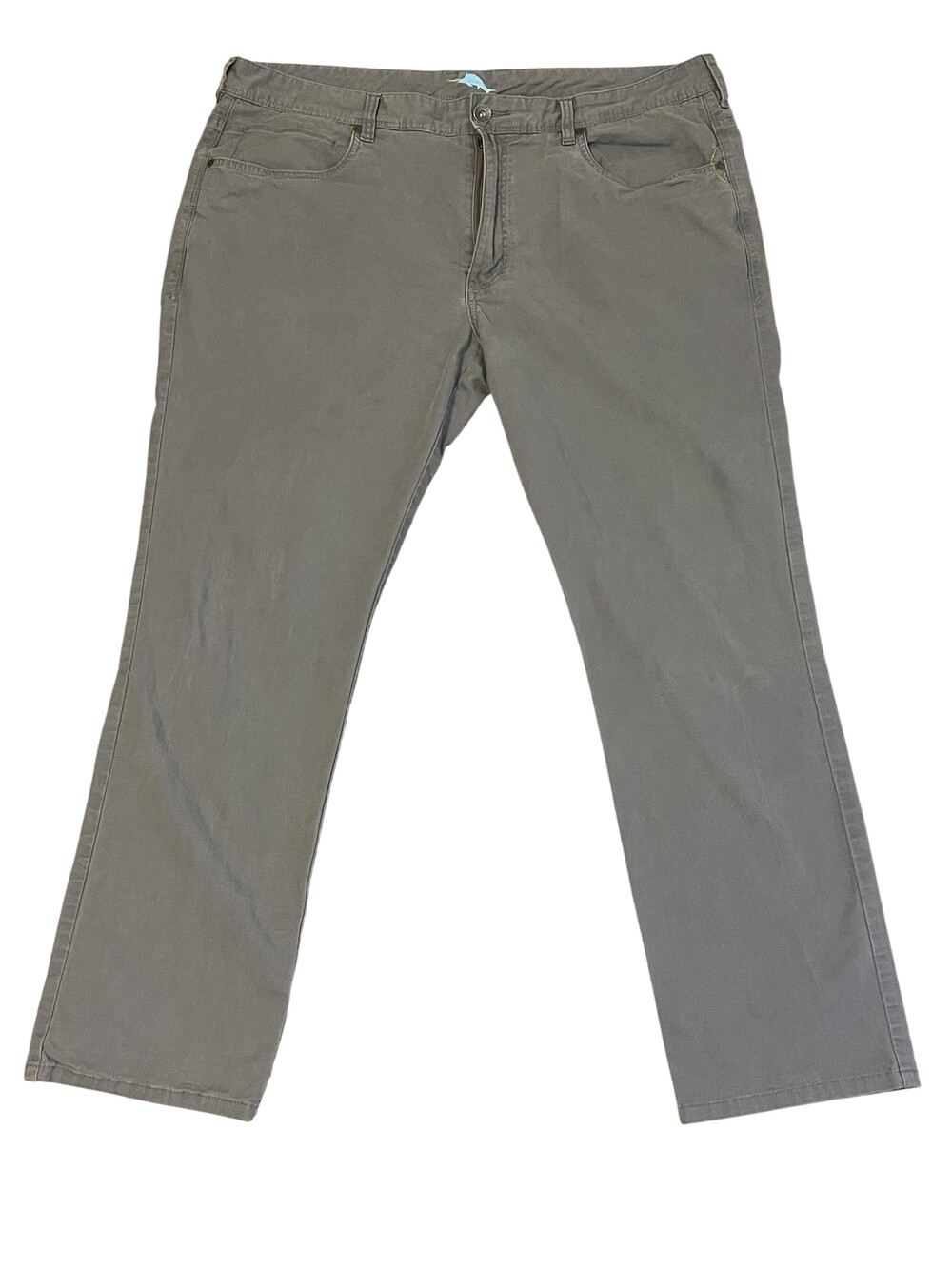 Tommy Bahama Pants Mens 40x34 Gray Chino Stretch 5 Pocket Casual Cotton Blend
